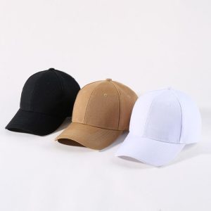 Wholesale 6 Panel Baseball Cap One Color with Bronze Buckle | All Colors