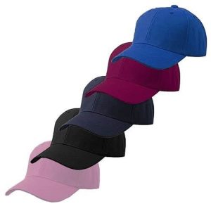 Wholesale 6 Panel Baseball Cap All Colors with Bronze Buckle | White, Green, Royal Blue, Navy-blue, Wine, Pink