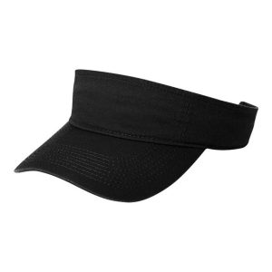 Plain Visor or Tennis Cap | Black on Wholesale