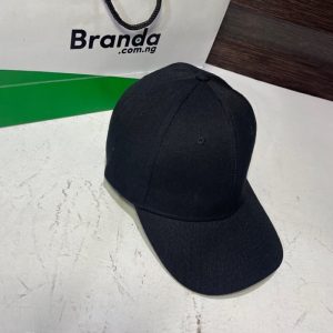 Wholesale 6 Panel Baseball Cap One Color with Bronze Buckle | Black