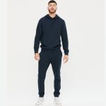 Plain High Quality Hoodie & Jogger Pair on Wholesale | Navy blue