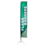 Flying Banner with Silver Crossbase | Any size
