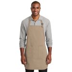 Plain Two Pocket Bib Apron | Khaki
