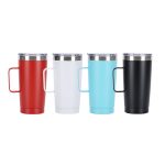 Portable Modern Metal Coffee Travel Mug Stainless Steel Tumbler with Handle | Different Colors