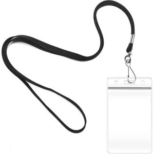 Light Plastic Event Tags With Print A6 & Neck Lanyard