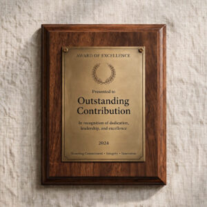 Branded Wooden Award Plaque